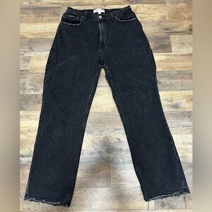 Abercrombie & Fitch Curve Love Ultra High Rise Ankle Straight Jean.